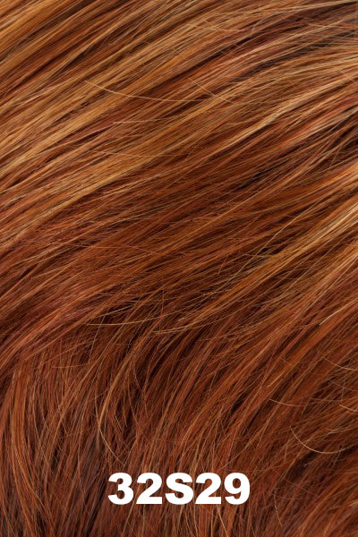 Color 32S29 for Tony of Beverly wig Dion.  Light ginger blonde in the front and medium ginger red in the back.