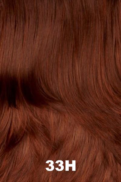Color Swatch 33H for Henry Margu Wig Bethany (#2444). Dark reddish brown and medium brown blend with copper highlights.