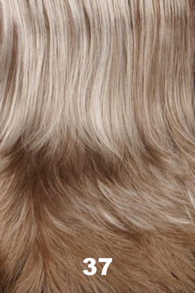 Color Swatch 37 for Henry Margu Wig Bailey (#2439). Grey brown blend gradually darkening on the nape.