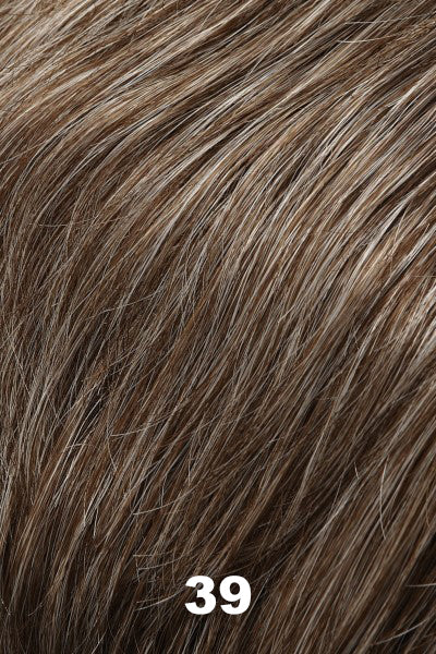 Color 39 (Cookies N Cream) for Easihair Playful (#672A). Pale grey, platinum blonde, and ashy brown blend.