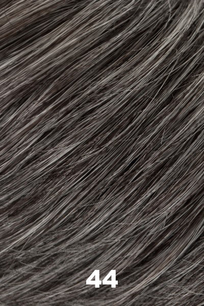Color 44 for Tony of Beverly wig Petite Fina.  Even blend of very dark brown and grey.