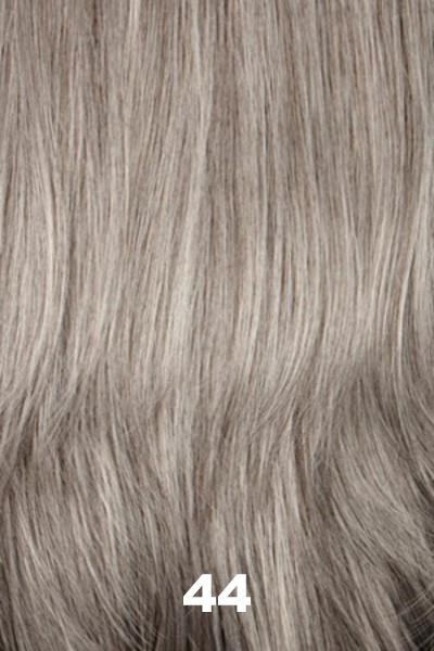 Color Swatch 44 for Henry Margu Wig Charlotte (#4750). Darkest brown with cool undertones and 50% grey blend.