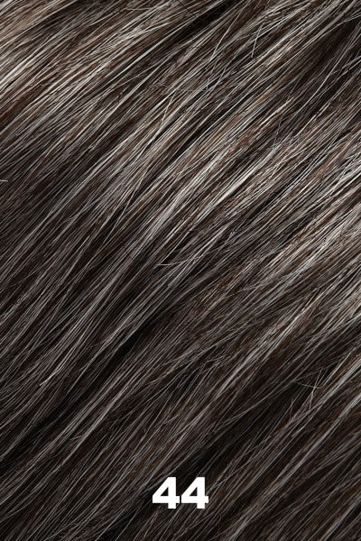 Color 44 (Marble Fudge) for Easihair Playful (#672A). Pure white woven through with 35% natural brown.