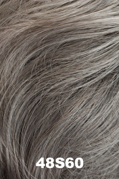 Color 48S60 for Tony of Beverly wig Frenchy.  Gradient blend of medium brown in the back and light ashy grey in the front.