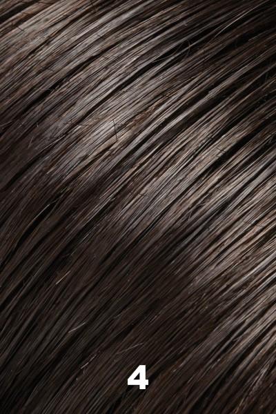 Color 4 (Brownie Finale) for Jon Renau wig Mila (#5399). Dark brown.