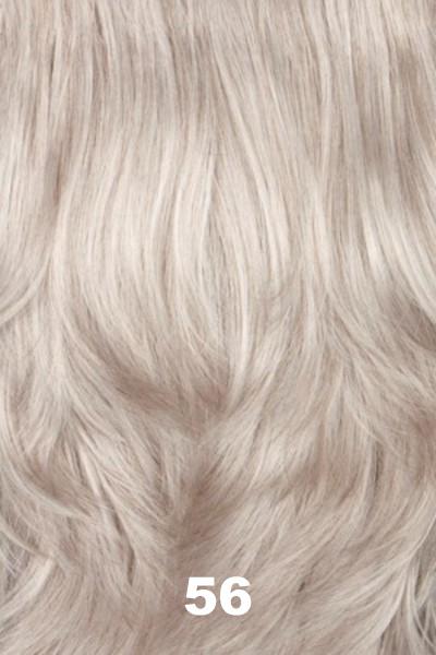 Color Swatch 56 for Henry Margu Wig Becky (#4739). Grey and subtle blend of 15% light brown blend.