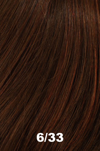 Color 6/33 for Tony of Beverly wig Cali.  Medium brown base with medium auburn highlights.