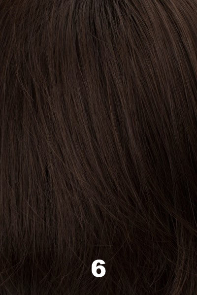 Color 6 for Tony of Beverly wig Frenchy.  Smooth, chocolate brown.