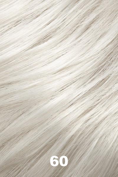 Color 60 (Winter Sun) for Jon Renau wig Emilia (#5702). Bright pure white. 