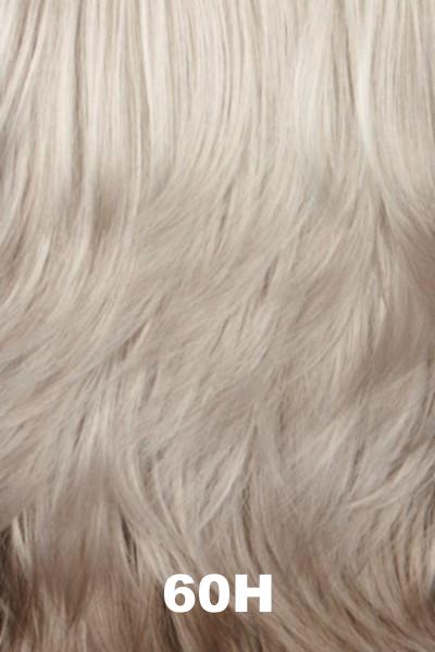 Color Swatch 60H for Henry Margu Wig Bailey (#2439). Lightest grey gradually darkening into a blend of grey and light brown in the back.
