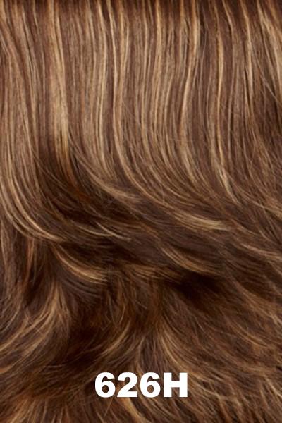 Color Swatch 626H for Henry Margu Wig Candace (#2492). Dark brown base and warm undertone blonde highlights.