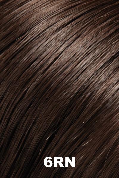 Color 6RN (Natural Brown) for EasiHair EasiPieces 16'' L x 6" W (#787). Dark brown blend.