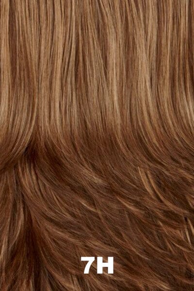 Color Swatch 7H for Henry Margu Wig Morgan (#4528). Medium brown with warm toned golden highlights.