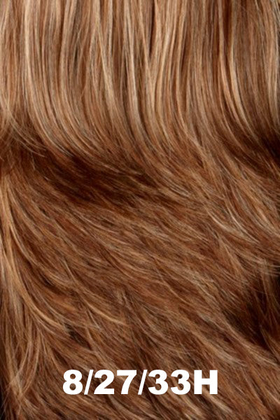 Color Swatch 8/27/33H for Henry Margu Wig Willow (#2495). Medium brown base with warm toned highlights.