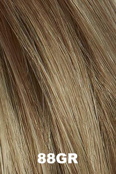 Color Swatch 88GR for Henry Margu Wig Bailey (#2439). Light wheat blonde with warm golden blonde highlights and a medium root.