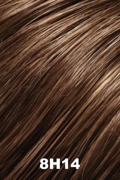 Color 8H14 (Mousse) for Jon Renau wig Jazz Mono (#5376). Medium brown base with subtle medium wheat blonde highlights.