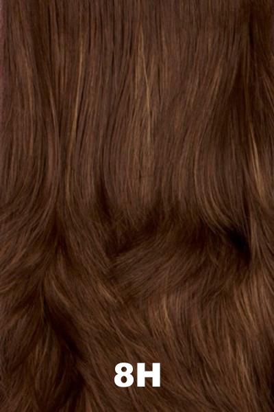 Color Swatch 8H for Henry Margu Wig Violet (#4516). Medium brown with warm toned brown highlights.