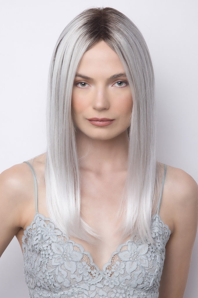 Model wearing the Alexander Couture wig Harper (#1031) 6.