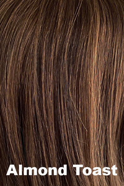 Color Almond Toast for Orchid wig Olivia Human Hair (#8714). A cool satin brown mixed with rich deep warm brown.