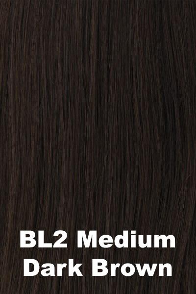 Color Medium Dark Brown (BL2) for Raquel Welch wig Princessa  Remy Human Hair.  Rich chocolate brown