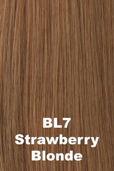 Color Strawberry Blonde (BL7) for Raquel Welch wig Princessa  Remy Human Hair.  Medium blonde base with tones of honey blonde woven throughout.