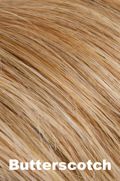 Color Butterscotch for Tony of Beverly wig Mambo.  Medium brown with golden undertones blended with a light golden blonde.