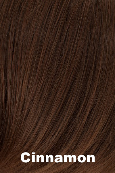 Color Cinnamon for Tony of Beverly wig Logan.  Medium brown with subtly blended auburn highlights.