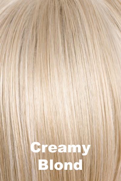 Color Creamy Blond for Orchid wig Scorpio (#5020). Pale blonde with platinum blonde and creamy blonde highlights.