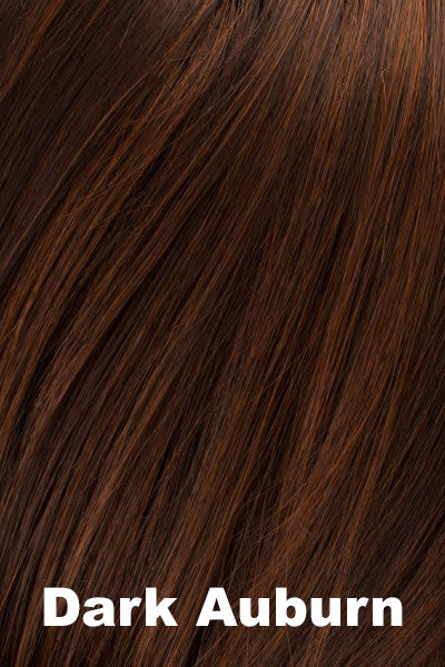 Color Dark Auburn for Tony of Beverly wig Ceres.  A blend between warm dark brown and medium copper brown.