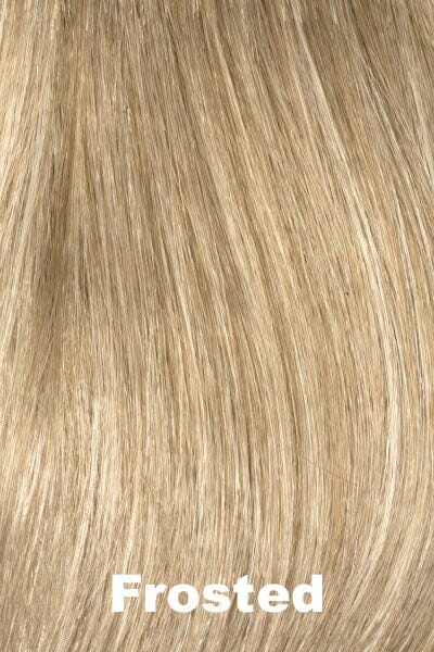 Color Swatch Frosted for Envy top piece On Top  HH Synthetic Blend Enhancer .  Creamy blonde with cool undertones and warm beige blonde tips.