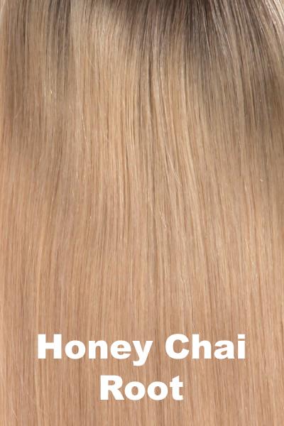 Belle Tress Wigs Toppers - Premium Remy Human Hair Lace Front Mono Top 18" (#1001) Enhancer Belle Tress Honey Chai Root  