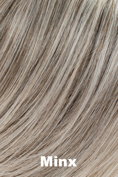 Color Minx for Tony of Beverly wig Pippa.  Blend of dark brown, dark grey and silver.