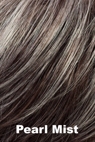 Color Pearl Mist for Tony of Beverly wig Lily.  Dark brownish grey with silvery grey on top.
