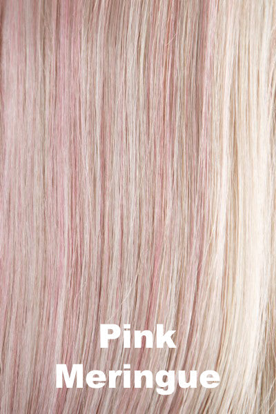 Color Pink Meringue for Tony of Beverly wig Britt.  Subtle blend of bubblegum pink and platinum blonde.