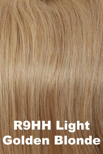 Color Light Golden Blonde (R9HH) for Raquel Welch wig Applause Human Hair.  Medium ginger blonde with light golden highlights.