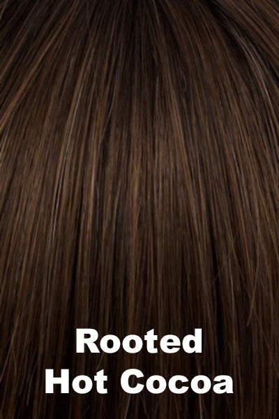 Color Rooted Hot Cocoa for Tony of Beverly wig Hunter.  Rich chocolate brown with dark brown roots.