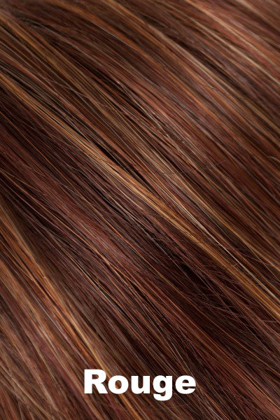 Color Rouge for Tony of Beverly wig Mambo.  Blend of deep brown, burgundy red and golden red.