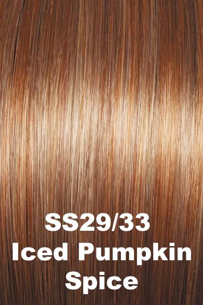 Color Iced Pumpkin Spice (SS29/33) for Raquel Welch wig Winner Elite.  Ginger blonde base with copper highlights and warm brown roots.