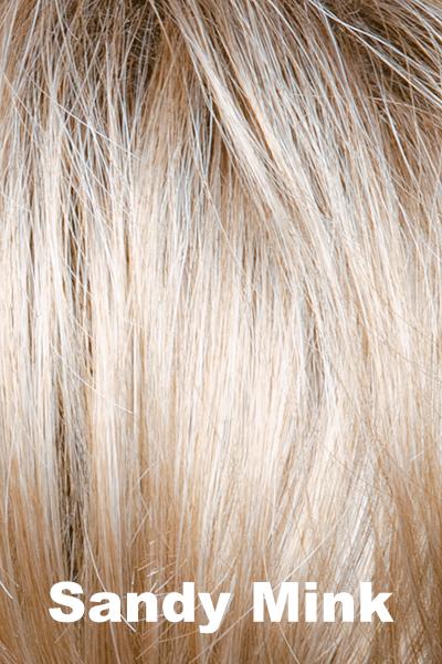 Color Sandy Mink for Orchid wig June (#6533). Medium brown root with cream blonde base and cool undertone.