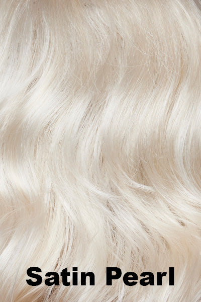Color Satin Pearl for Orchid wig Liana (#6538). Very light blonde shade, expertly woven with cream, ice blond, and pearlescent highlights