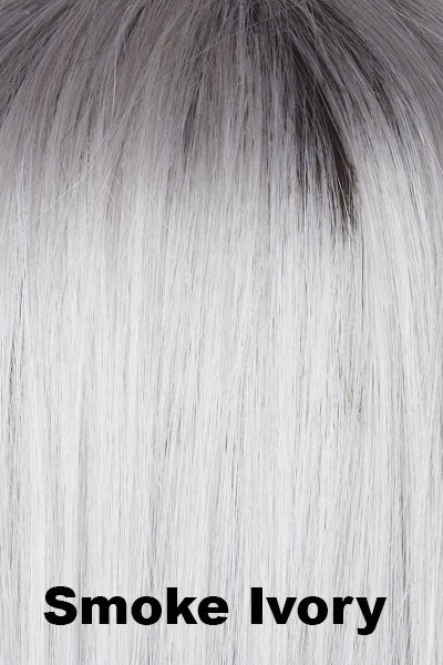 Color Smoke Ivory for Alexander Couture wig Harper (#1031).  Soft white with dark roots.