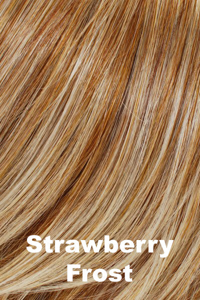Color Strawberry Frost for Tony of Beverly wig Cora.  Blend between a light auburn red, medium golden blonde and a light ashy blonde.