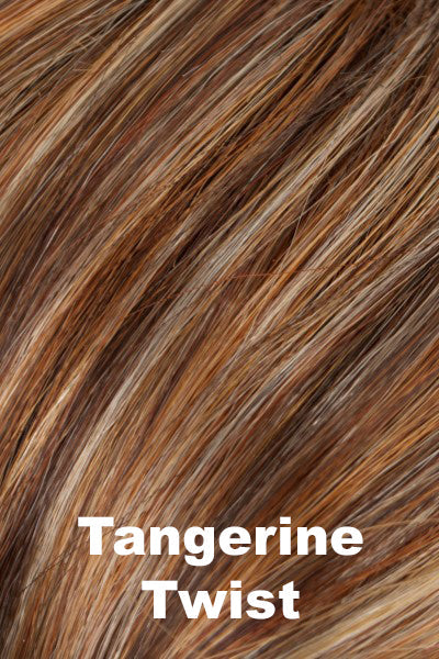 Color Tangerine Twist for Tony of Beverly wig Dylan.  Blend of dark auburn brown, light ginger and light blonde.