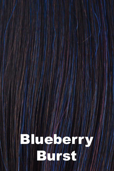 Color Blueberry Burst for Rene of Paris wig Caitlyn #2372. Expresso base with deep ocean blue and true purple highlights.