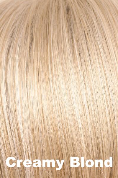 Color Creamy Blond for Amore Children's (19") wig Logan #4205. Pale blonde with platinum blonde and creamy blonde highlights.