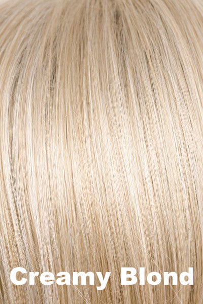 Color Creamy Blond for Noriko wig Eva #1672. Pale blonde with platinum blonde and creamy blonde highlights.