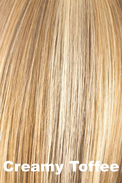 Color Creamy Toffee for Amore wig Stevie #2516. Dark blonde and honey blonde base with creamy blonde highlights.