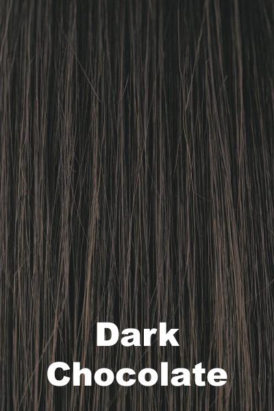 Color Dark Chocolate for Amore wig Tatum #2548. Deep neutral chocolate brown with a cool medium brown undertone.