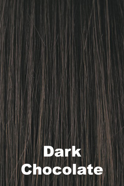 Color Dark Chocolate for Amore wig Braylen (#2581). Deep neutral chocolate brown with a cool medium brown undertone.