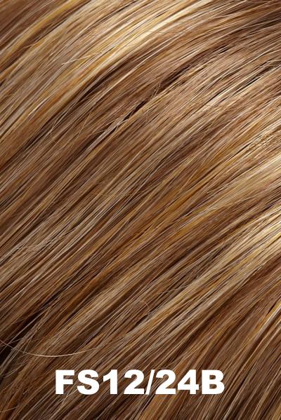 Color FS12/24B (Cinnamon Syrup) for Jon Renau wig Gisele (#5136). Light golden brown base with golden blonde hightlights.